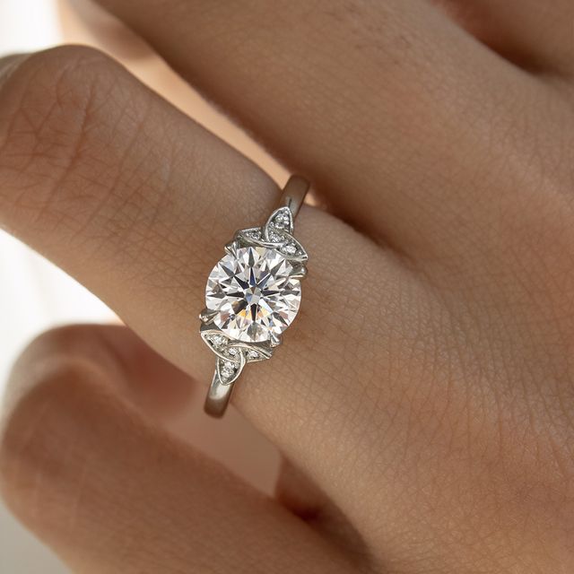 1.20Ct Lab Grown Round Platinum Celtic Song Engagement Ring