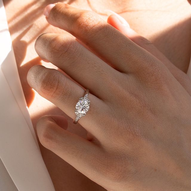 1.20Ct Lab Grown Round Platinum Celtic Song Engagement Ring