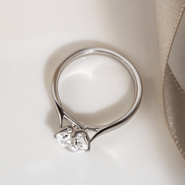 1.50ct Roxana Platinum Solitaire Engagement Ring Round Lab Diamond