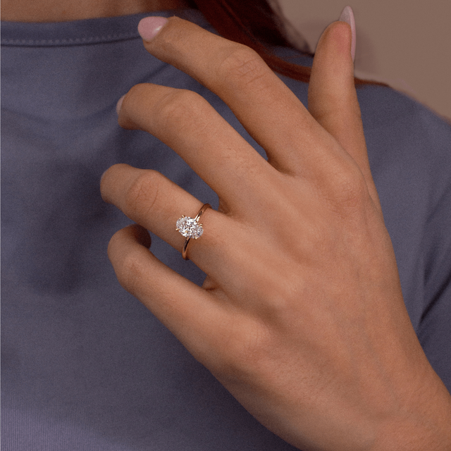 1.60ct Chelsea Yellow Gold Engagement Ring Oval Lab Diamond