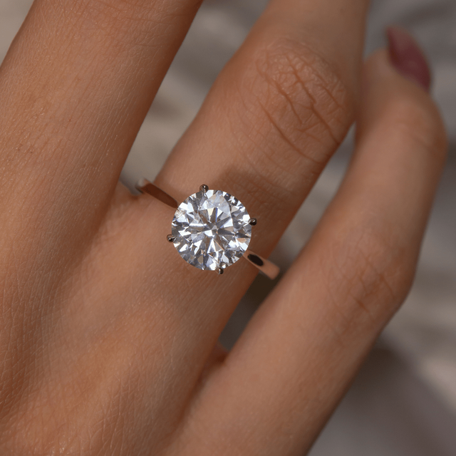 2.00ct Serena Platinum Solitaire Round Lab Diamond Engagement Ring