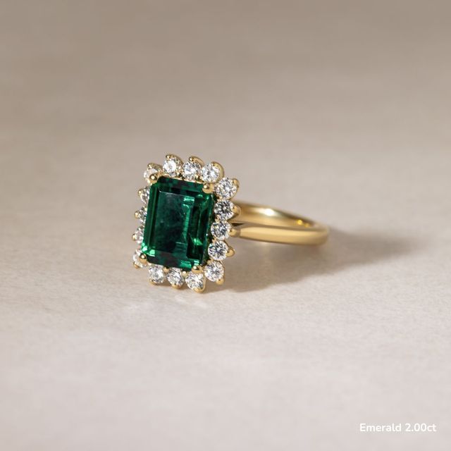 Windermere Yellow Gold Cluster Engagement Ring