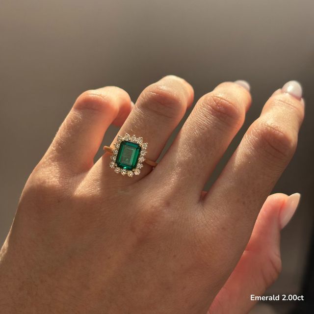 Windermere Yellow Gold Cluster Engagement Ring