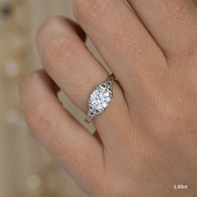 Kaliani White Gold Celtic Engagement Ring