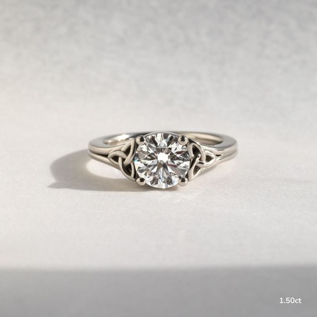 Kaliani White Gold Celtic Engagement Ring