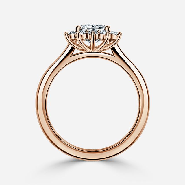 Windermere Rose Gold Cluster Engagement Ring