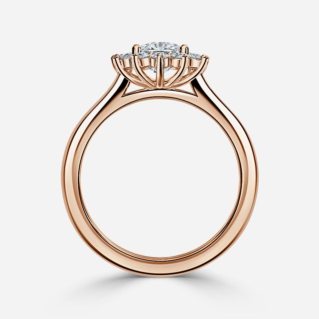 Windermere Rose Gold Cluster Engagement Ring