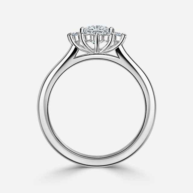 Windermere Platinum Cluster Engagement Ring