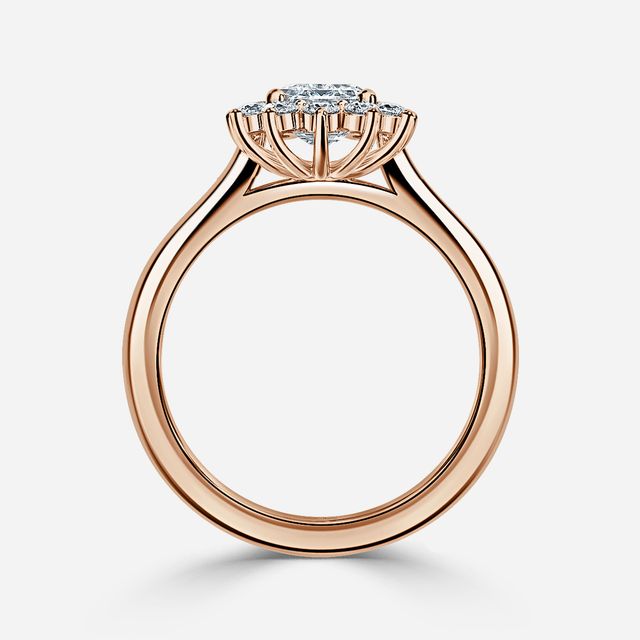 Windermere Rose Gold Cluster Engagement Ring