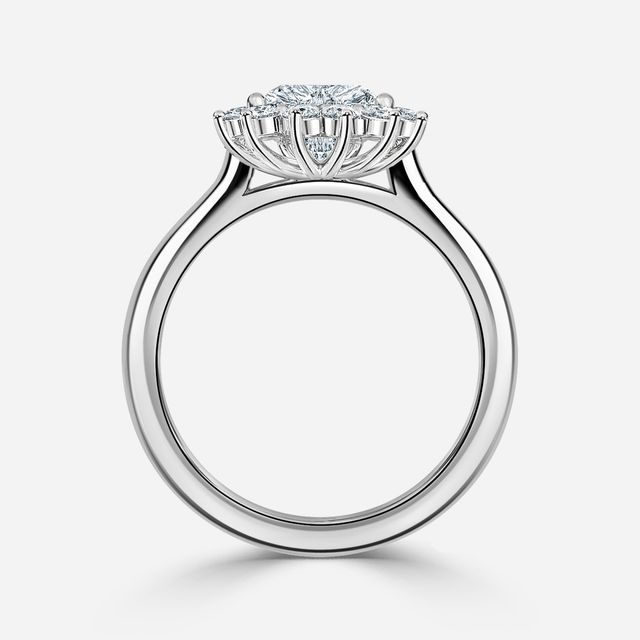 Windermere Platinum Cluster Engagement Ring