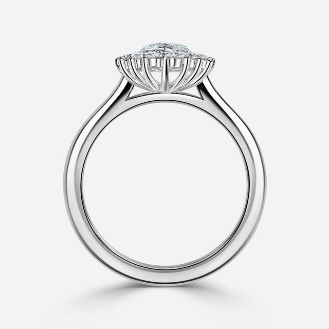 Windermere Platinum Cluster Engagement Ring