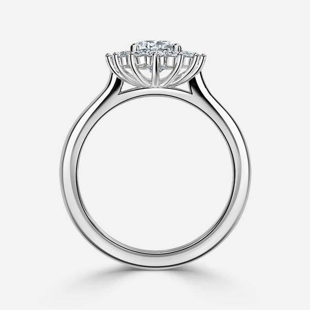Windermere Platinum Cluster Engagement Ring