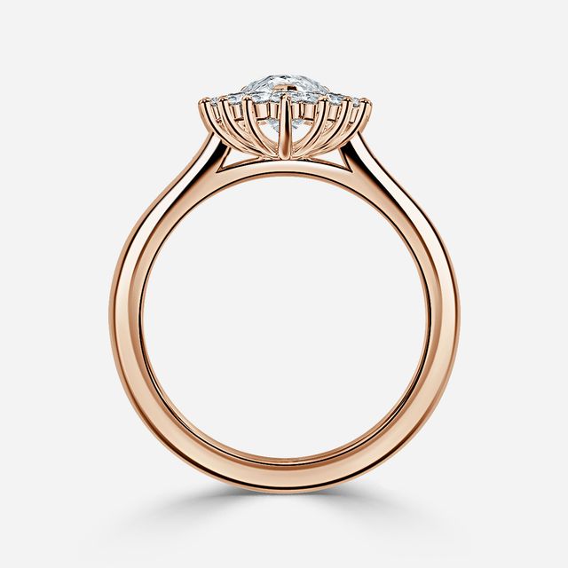 Windermere Rose Gold Cluster Engagement Ring