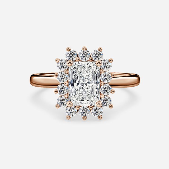 Windermere Rose Gold Cluster Engagement Ring