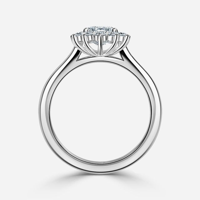 Windermere Platinum Cluster Engagement Ring
