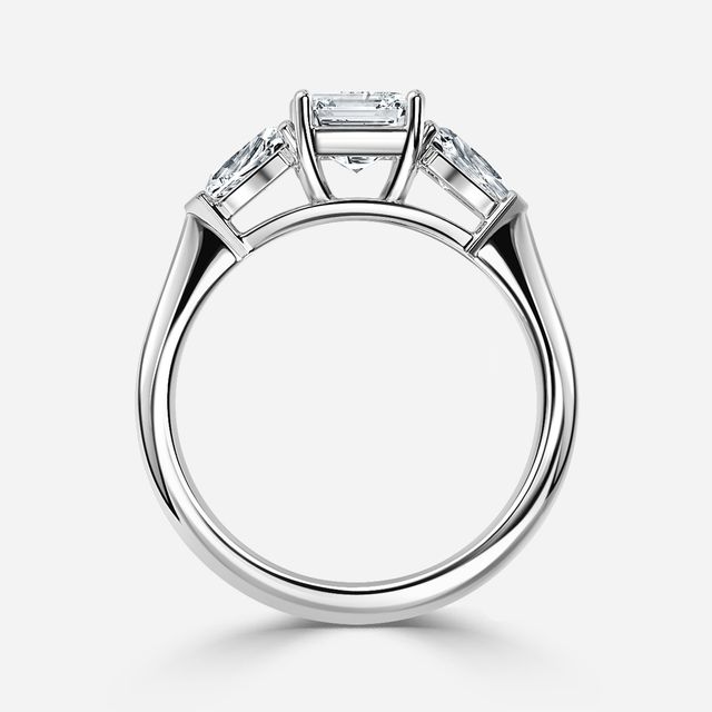 Winston Wed Fit Platinum Trilogy Engagement Ring