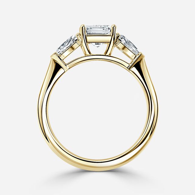 Winston Wed Fit Yellow Gold Trilogy Engagement Ring