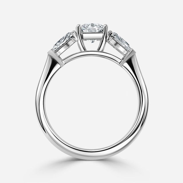 Winston Wed Fit White Gold Trilogy Engagement Ring