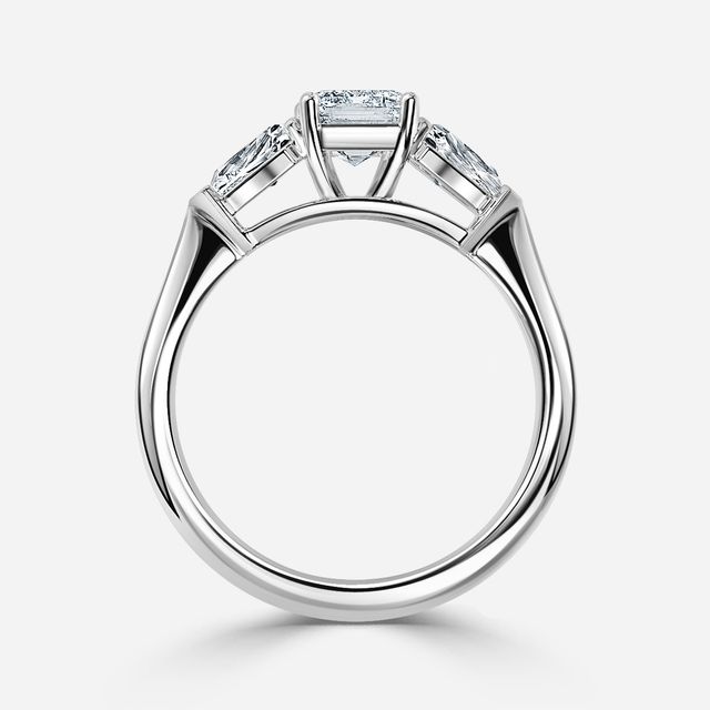 Winston Wed Fit White Gold Trilogy Engagement Ring