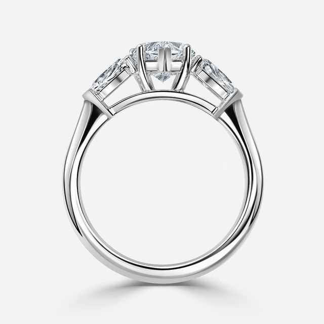 Winston Wed Fit White Gold Trilogy Engagement Ring