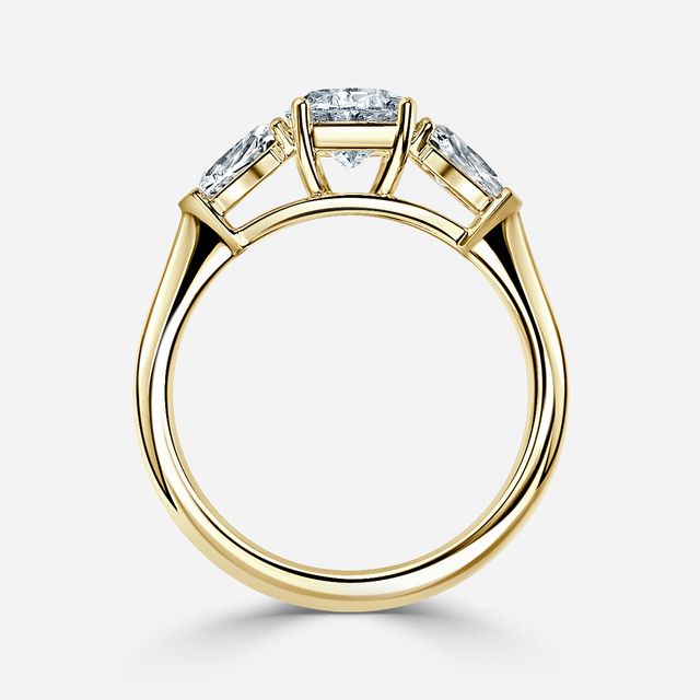 Winston Wed Fit Yellow Gold Trilogy Engagement Ring