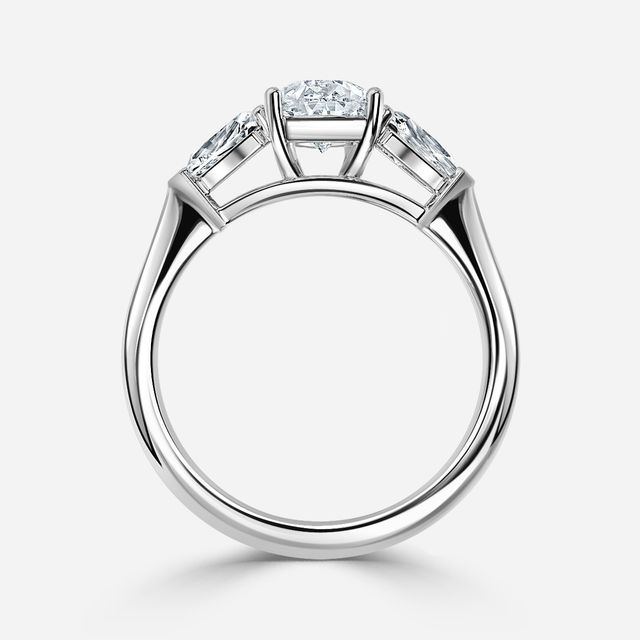 Winston Wed Fit White Gold Trilogy Engagement Ring