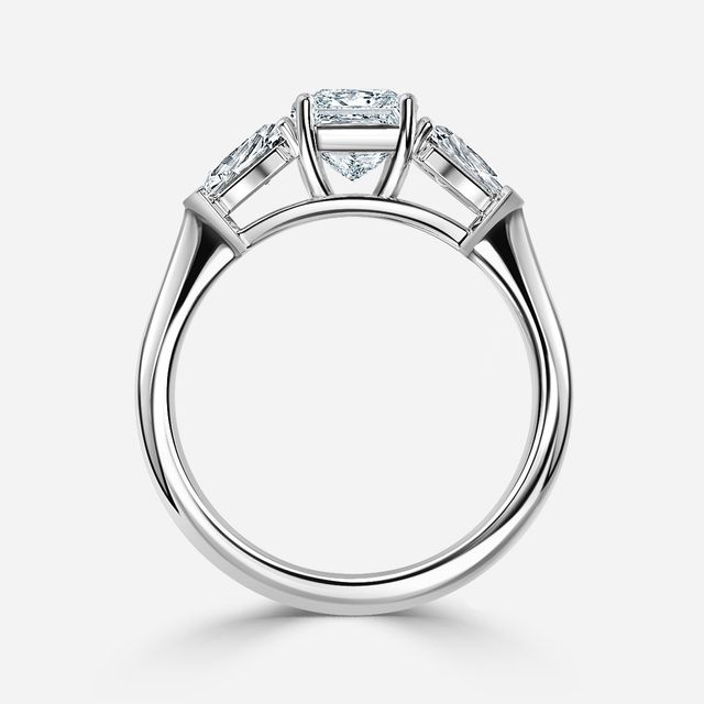 Winston Wed Fit White Gold Trilogy Engagement Ring