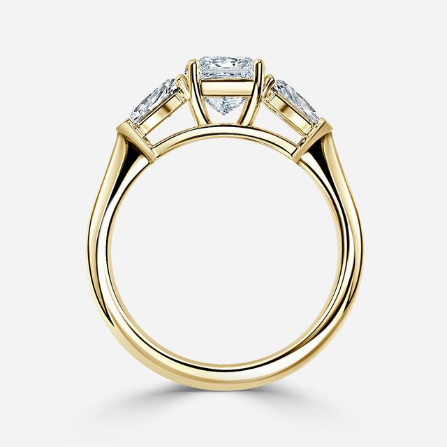 Winston Wed Fit Yellow Gold Trilogy Engagement Ring