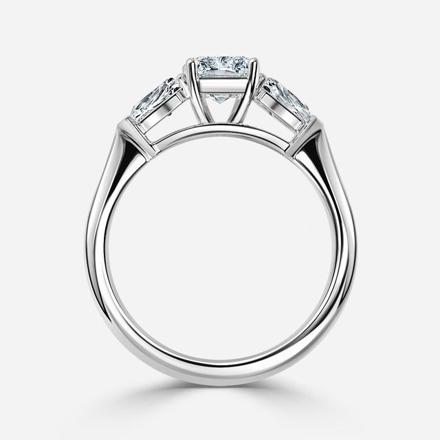 Winston Wed Fit Platinum Trilogy Engagement Ring