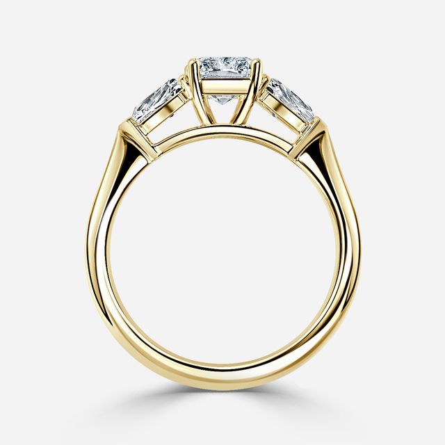 Winston Wed Fit Yellow Gold Trilogy Engagement Ring