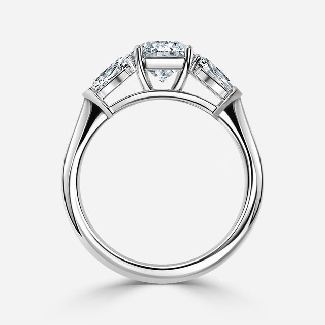Winston Wed Fit White Gold Trilogy Engagement Ring