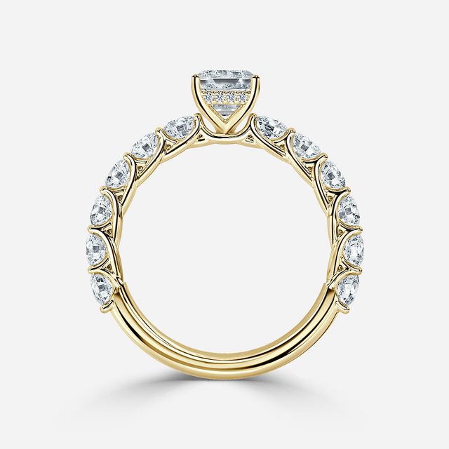 Regent Yellow Gold Hidden Halo Engagement Ring
