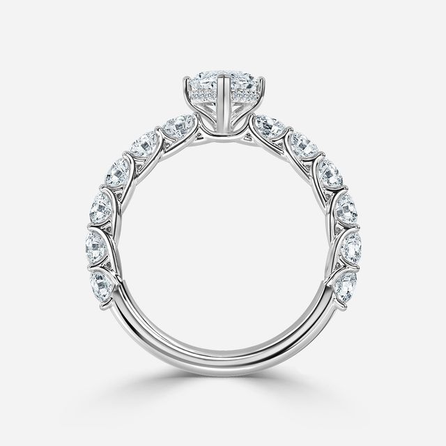 Regent White Gold Hidden Halo Engagement Ring