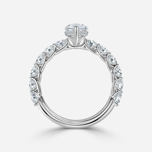 Regent Platinum Hidden Halo Engagement Ring
