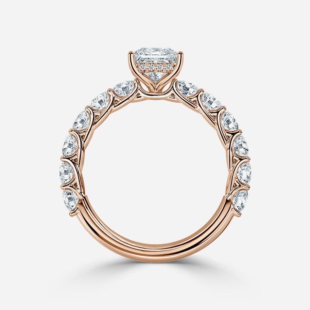 Regent Rose Gold Hidden Halo Engagement Ring