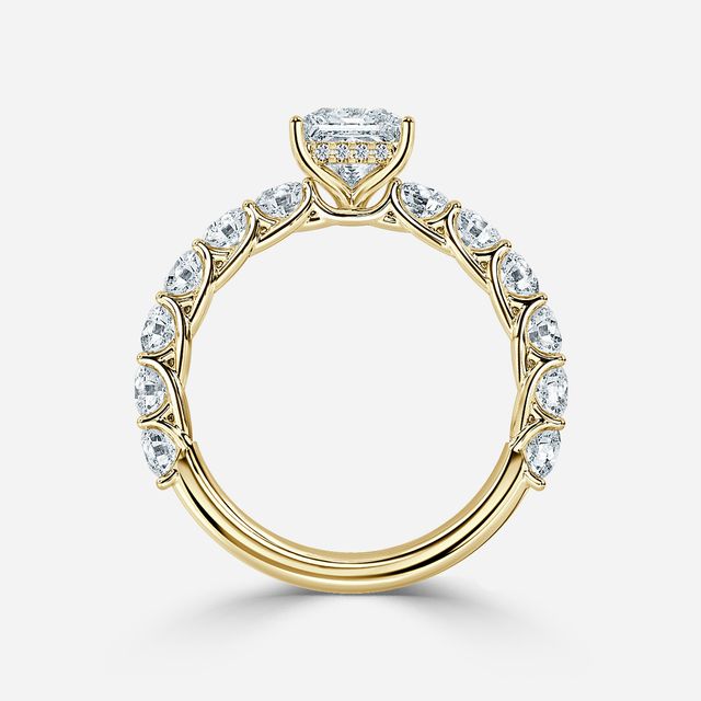 Regent Yellow Gold Hidden Halo Engagement Ring