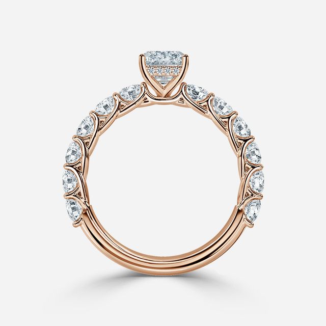 Regent Rose Gold Hidden Halo Engagement Ring