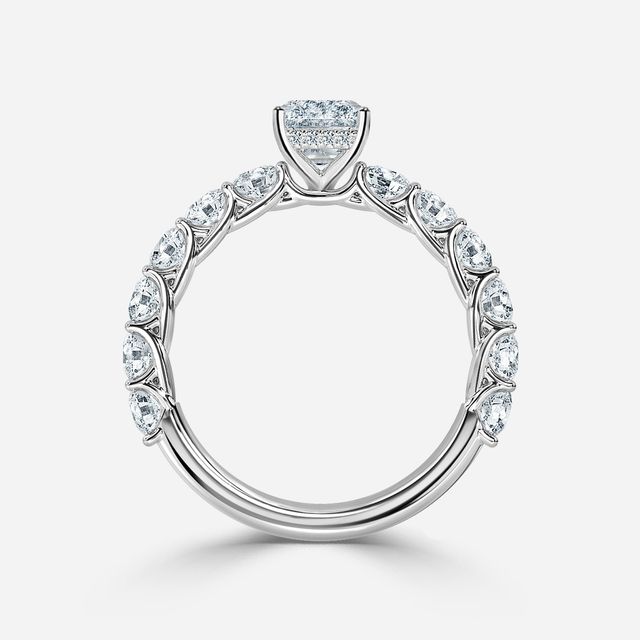 Regent Platinum Hidden Halo Engagement Ring