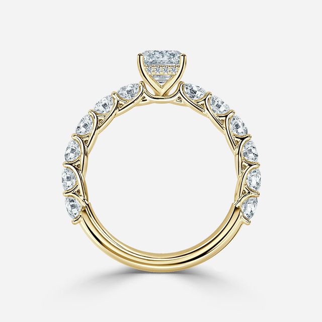 Regent Yellow Gold Hidden Halo Engagement Ring