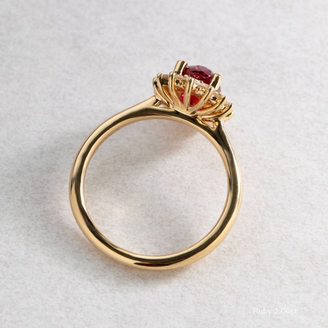 Windermere Yellow Gold Cluster Engagement Ring