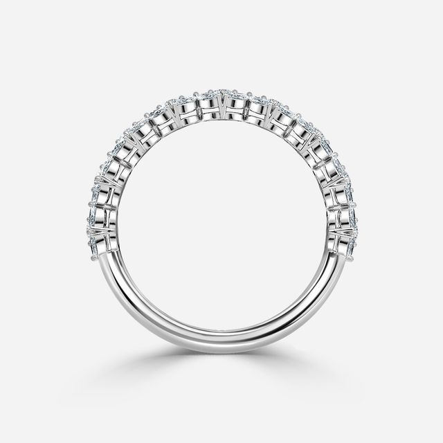 0.57 ct Cinderella Designer Marquise Diamond Eternity Ring In Platinum