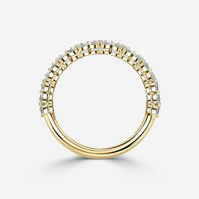 0.57 ct Cinderella Designer Marquise Diamond Eternity In Yellow Gold