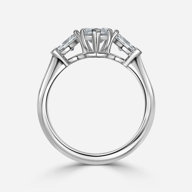Winston Wed Fit White Gold Trilogy Engagement Ring