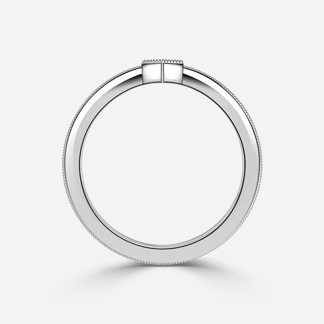 Genevieve White Gold V-Shaped Wedding Ring