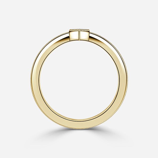 Genevieve Yellow Gold V-Shaped Wedding Ring