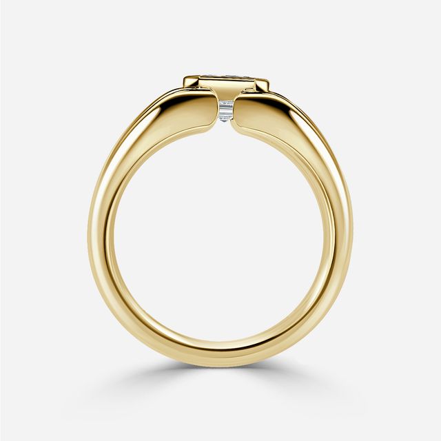 Walter Yellow Gold Bezel Set Men's Engagement Ring