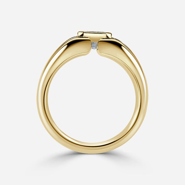 Walter Yellow Gold Bezel Set Men's Engagement Ring