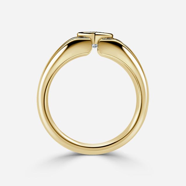 Walter Yellow Gold Bezel Set Men's Engagement Ring