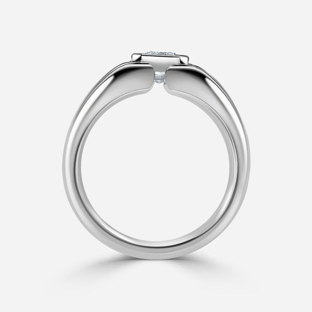 Walter Platinum Bezel Set Men's Engagement Ring