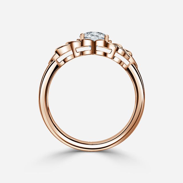 Erendil Rose Gold Celtic Engagement Ring
